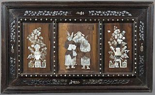 Chinese Mother-of-Pearl Inlaid Panel, early 20th c