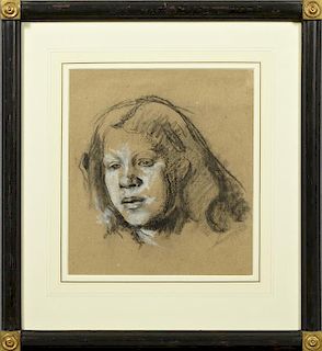 English School, "Portrait of a Girl," c. 1900, pas