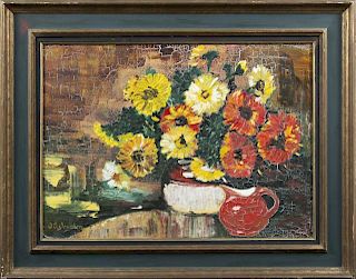 J.J. Verdier, "Still Life of Flowers on a Table,"