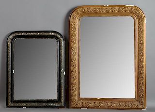 Two French Louis Philippe Arched Overmantel Mirror