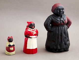Group of Three "Mammy" Figures, 20th c., consistin