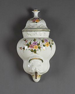 French Ceramic Lavabo, early 20th c., with relief