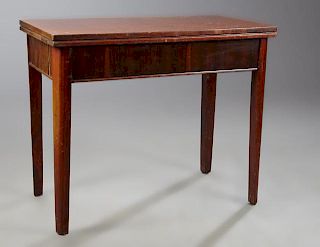 Art Deco Carved Mahogany Games Table, c. 1940, the