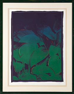 Shay, "Floral Abstract," 1980, lithograph, 5/30, p
