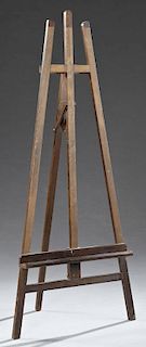 French Carved Beech Artist's Easel, early 20th c.,