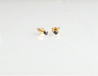 Pair of 10K Yellow Gold Pierced Stud Earrings, eac