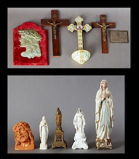Group of Eleven French Provincial Religious Items,