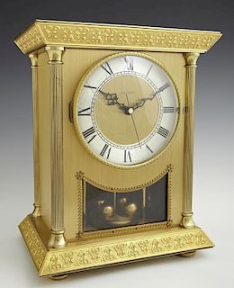Brass Anniversary Style Mantel Clock, 20th c., by