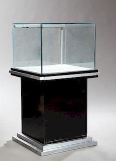 Modern Glass and Chrome Store Display Case, late 2
