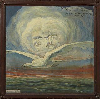R. Auzias, "The White Bird," early 20th c., oil on