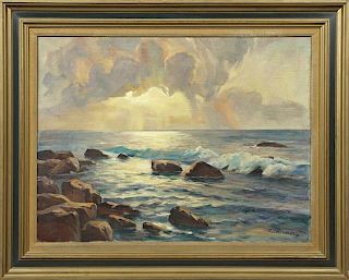 Reinhardt, "Open Sea," 20th c., oil on canvas, sig