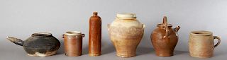 Group of Six French Provincial Earthenware Items,