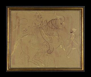 Indian School, "The Maharajah on His Horse," 20th