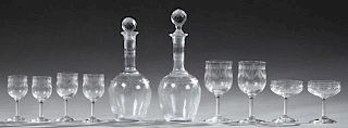 Forty-Two Piece Set of Crystal Stemware, 20th c.,