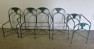Antique Hand Wrought Iron 4 Piece Set with Owl