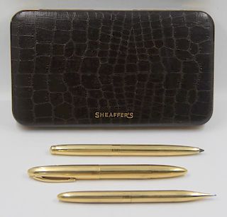 GOLD. Collection of Three Sheaffer's 14kt Gold