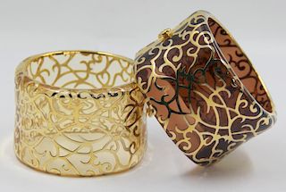 JEWELRY. Two Angelique de Paris Cuff Bracelets.