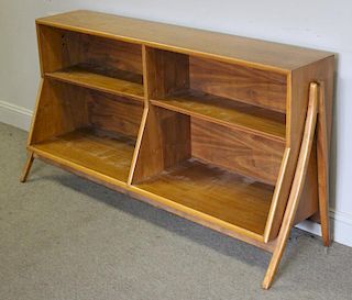 Midcentury Modern Bookcase with Splayed Legs.