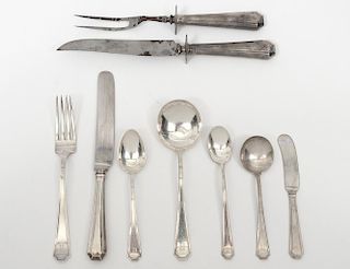 EIGHTY-ONE PIECE STERLING SILVER PART FLATWARE SET