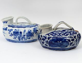 TWO PORCELAIN CHAMBER VESSELS