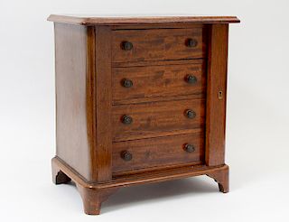 FINE MAHOGANY MINIATURE CHEST OF DRAWERS