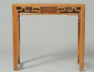 POPLAR AND ROSEWOOD CONSOLE TABLE