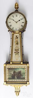 Federal mahogany banjo timepiece, early 19th c., 40'' h.