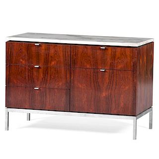 Florence Knoll Modernist Marble-Top Credenza 
