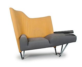Paolo Deganello for Cassina, Torso Armchair with Footstool 