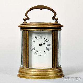 French Miniature Oval Carriage Clock