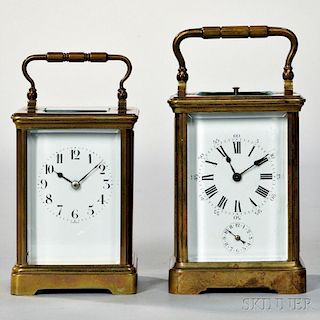 Two Striking Carriage Clocks