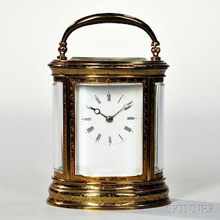 Japy Freres Oval Carriage Clock