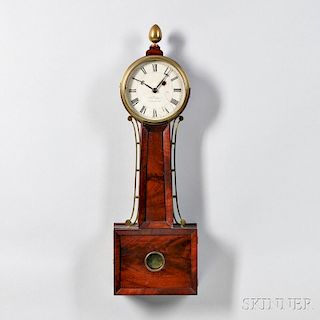 Mahogany Paneled Patent Timepiece or "Banjo" Clock