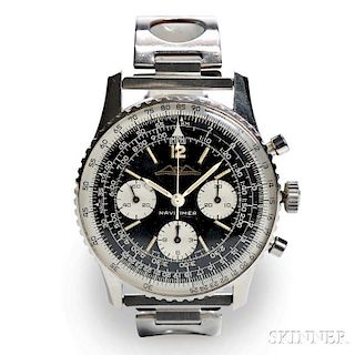 Gentleman's Stainless Steel Breitling Navitimer 806 Wristwatch