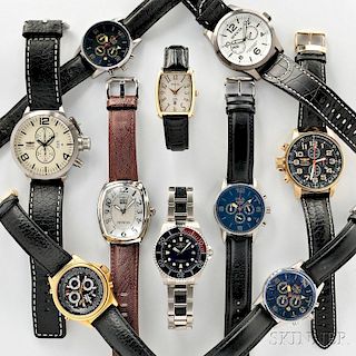 Seven Invicta and Three Fila Wristwatches