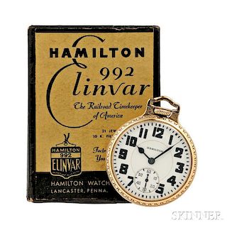 Hamilton "992" Elinvar Watch in Original Box