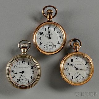 Three Hamilton "940" Open-face Watches