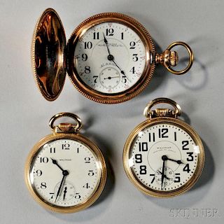 Waltham "Railroad Special" and Two Vanguard Open-face Watches