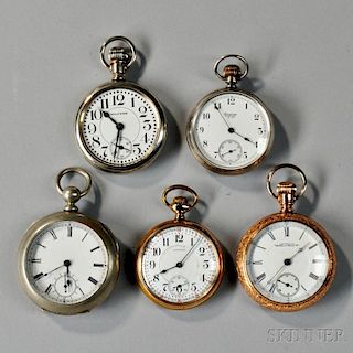 Waltham "645" Watch and Four Others