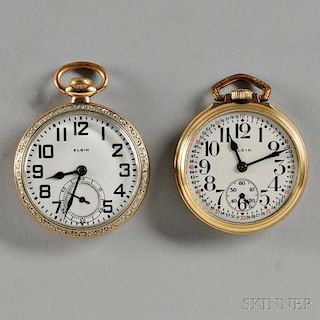 Two Elgin "B.W. Raymond" Open-face Watches