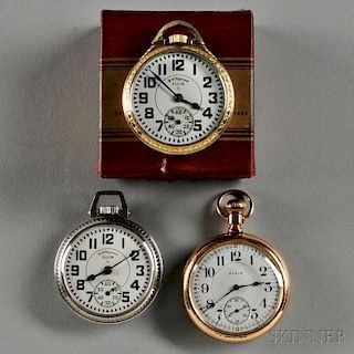 "Veritas" and Two B.W. Raymond Elgin Pocket Watches