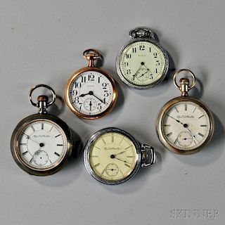 Elgin "Father Time" Watch and Four Others