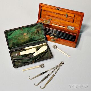 Two Small 19th Century Surgical Sets