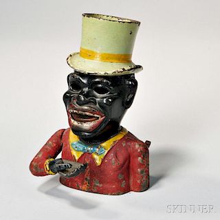 Painted Cast Iron "Jolly N" Mechanical Bank