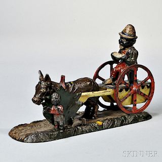 Painted Cast Iron "Bad Accident" Mechanical Bank