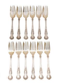 Set of 12 Gorham Cambridge Sterling Silver Forks