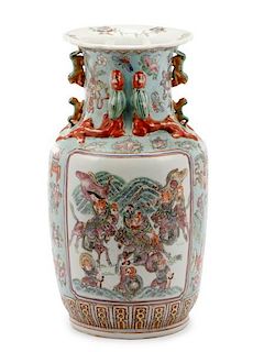 Chinese Porcelain Baluster Vase w/ Figural Scenes