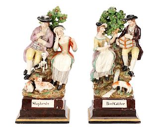 Group of 2 Staffordshire Pearlware Figural Groups