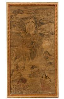 18th C. Chinese Painting on Silk, Wedding Ceremony