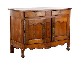 19th C. English Stained and Carved Oak Buffet